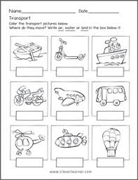 Water Transport Air Transport And Land Transport Worksheets For Children In 2020 Transportation Worksheet Transportation Activities Transportation Theme Preschool