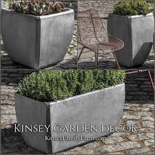 Lightweight Fiber Cement Planters For Sale Kinsey Garden Decor In 2020 Patio Planters Cement Planters Cement Patio