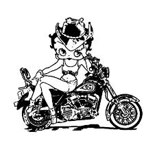 Print coloring of harley davidson and free drawings. Betty Boop Sitting On Harley Davidson Coloring Page Coloring Sun