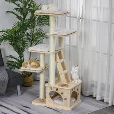 None popularity average rating newness price: Tucker Murphy Pet Multi Level Cat Tree Condo Furniture With Sisal Covered Scratching Posts Activity Centre For Pets With Soft Cushion Luxury Cat Tower Natural Reviews Wayfair Ca