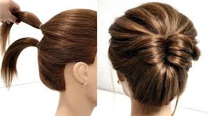 Pricheska Za 2 Minuty Na Korotkie Volosy Poshagovyj Urok Hairstyle In 2 Minutes On Short Hair Youtube