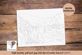In this section, find a large selection of coloring pages mountain. A Scene Of The Beautiful Mountains Coloring Page 1142305 Coloring Pages Design Bundles
