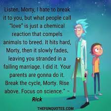 It hits hard, morty, then it slowly fades, leaving you stranded in a failing marriage. Best Of Rick And Morty Quotes With Photos Thefunquotes