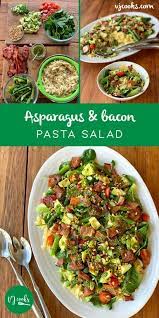 Asparagus And Bacon Spring Salad Vj Cooks Recipe Spring Salad Yummy Pasta Recipes Asparagus Bacon