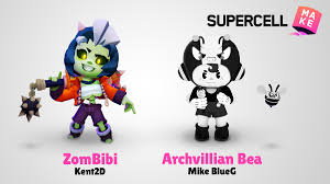 The new brawler named bibi was just released in the huge brawl stars retropolis update in may. Brawl Stars On Twitter Bibi Bea Hero Or Villain Congratulations To The Latest Winners On Supercell Make Zombibi And Archvillain Bea See Them All Https T Co Esfw29zcnj Https T Co Ws7dqes6nr