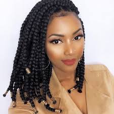Doing this is just as protective and more low maintenance, as you don't need to worry. Braids And Beads Bob Braids Hairstyles Box Braids Styling Bob Braids