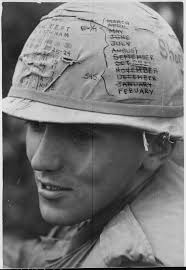 A Sky Trooper from the 1st Cavalry Division (Airmobile) keeps track of the  time he has left