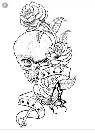 Pin By Anne On Skulls Skeletons Skull Coloring Pages Coloring Pages Fairy Coloring