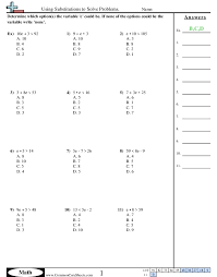 We offer a wide variety of algebra formats and. Algebra Worksheets Free Distance Learning Worksheets And More Commoncoresheets