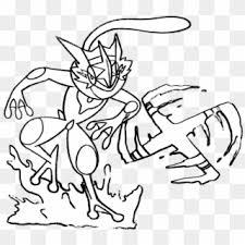 Some shinies are a completely different color to normal, while some only have small coloring changes. Quality Coloring Pages Of Greninja Ash Filmoom Me Pokemon Drawings Ash Greninja Clipart 1344144 Pikpng