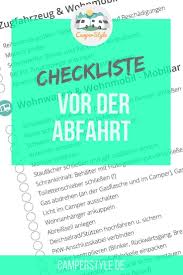 Checkliste Vor Der Abfahrt Camperstyle Net Checkliste Campingausstattung Schaferwagen