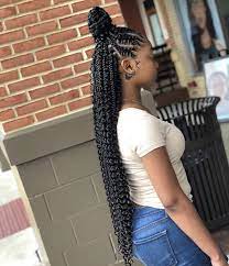 How To Easily Install Crochet Goddess Locs Voice Of Hair Feed In Braids Hairstyles Box Braids Hairstyles For Black Women Braids Hairstyles Pictures