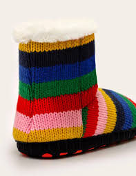 Looking for a good deal on knit slippers? Knitted Slipper Boots Rainbow Multi Boden Uk