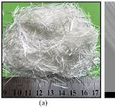 Glass fibers: (a) glass fiber bundles and (b) glass fiber ...