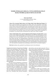 Folge deiner leidenschaft bei ebay! Pdf Model Penilaian Sebaya Untuk Meningkatkan Hasil Pembelajaran Menulis Di Smp