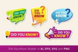 Pngtree offers over 2 did you know png and vector images, as well as transparant background did you know clipart images and psd files.download the free graphic resources in the form of png, eps, ai or psd. Did You Know Label Sticker Grafik Von Freshcare Creative Fabrica