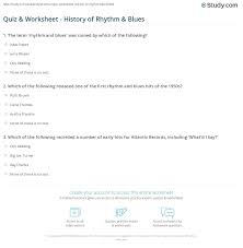 If you fail, then bless your heart. Quiz Worksheet History Of Rhythm Blues Study Com