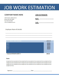 Job Estimation Template Free Word Templates Estimate Template Word Template Quote Template
