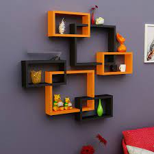 Its durable construction allows for years of enjoyment. 25 Home Decor Mdf Metallic Paint Wall Decoration Intersection Shelf Rack Antique Racks And Shelves Shelf For Home Decorative Items For Home And Office Set Of 6 White Red Black Orange
