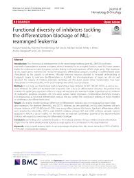 We did not find results for: Pdf Functional Diversity Of Inhibitors Tackling The Differentiation Blockage Of Mll Rearranged Leukemia