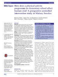 PDF) How does a physical activity programme in elementary school affect  fracture risk? A prospective controlled intervention study in Malmo, Sweden