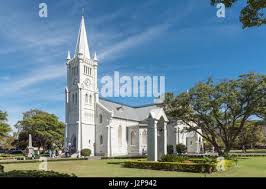 La chiesa olandese riformata in Robertson, Western Cape, Sud Africa Foto  stock