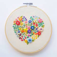 Maybe you would like to learn more about one of these? Love Grows Here Floral Heart Printable Embroidery Pattern Drop The Weasel