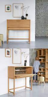 Il est posé sur quatre montants ronds à cannelures rudentées réunis par une tablette incurvée en. Petit Bureau 20 Meubles Gain De Place Pour Petits Espaces