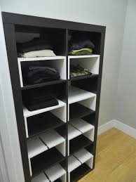 Little Corner House Ikea Hack Expedit Inserts For The Closet Ikea Closet Hack Ikea Closet Organizer Ikea Closet