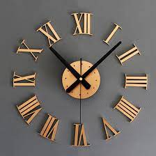 Bedford clock collection 38 inch grand antique chiming wall clock with roman numerals in a in a cherry oak finish. Uesh Diy Luxury 3d Roman Numerals Wall Clock Large Size Home Decoration Art Clock Hot Roman Numeral Wall Clock Clock Largewall Clock Aliexpress
