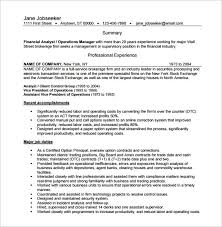 To get a graduate job in financial services you need to convince recruiters that you . Free 9 Sample Operations Manager Resume Templates In Pdf Ms Word