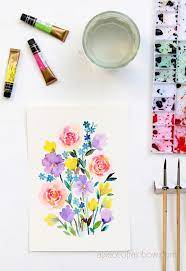 30 Minute Beautiful Watercolor Flower Painting Tutorial A Piece Of Rainbow