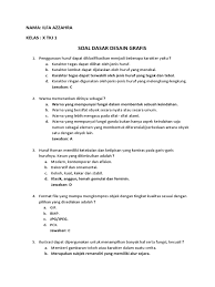 Check spelling or type a new query. Soal Dasar Desain Grafis Nama Ilfa Azzahra Kelas X Tkj 1