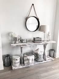 At the intersection of style and utility, console tables cut clutter and provide a playground for decorative accents to take center stage. Diy Farmhouse Style Furniture Entryway Table Hack Gilty As Charged