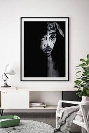 Tupac Poster 2pac Print Large Black White Tupac Print Black White Art Print Original Art Print Bedroom Wall Art Brother Tupac Poster Art Bedroom Wall Art