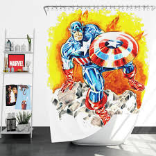 Captain America The First Avenger Marvel Shower Curtain Marvel Captain America Avengers