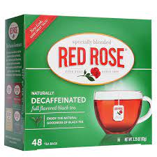 Red Rose Decaffeinated Black Tea 48 Ct Black Tea Red Rose Tea Rose Tea Benefits