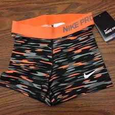 Black And Orange Nike Shorts Nike Pro Spandex Extra Small Grey Black And Neon Orange New With Tags Size Xs Nike Shorts Nike Pro Spandex Nike Pros Nike Outfits