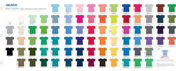 Gildan Swatches Gildan T Shirt Color Chart Gildan Color