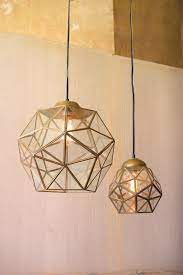 Edelman Glass And Metal Faceted Foyer Pendant Geometric Pendant Light Light Geometric Pendant