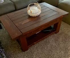 Handmade Custom Coffee Table With Shelf Size Can Be Adjusted To Your Specifications And Stained To Yo Custom Coffee Table Coffee Table With Shelf Coffee Table