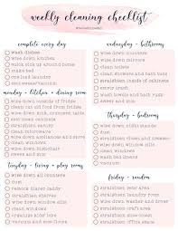 I am beyond thrilled to work with a company i absolutely love! Weekly Cleaning Checklist With Free Downloadable
