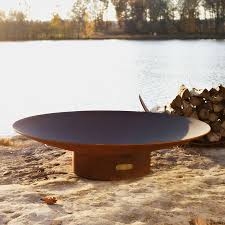22'' fire pits fire bowl outdoor camping fireproof firepit stainless steel with mesh screen durability & rustproof fire bowl bbq barbecue grill , for outdoor wood burning，camping，bonfire. Shop Fire Pit Art 48 In Iron Oxide Patina Steel Wood Burning Fire Pit At Lowes Com Propan Feuerstellen Moderne Feuerstellen Outdoor Feuerstelle