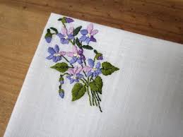 Maybe you would like to learn more about one of these? Sweet Violets Handkerchief Hand Embroidered Purple Flower Etsy Purple Flower Embroidery Sweet Violets Embroidery Flowers