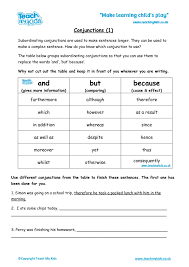 Subordinating Conjunctions Worksheet Tmk Education