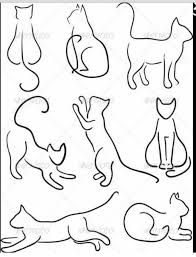 Silhouette Of Cats Cat Tattoo Cat Design Cat Outline