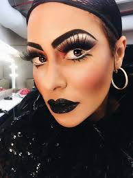 Makeup black lips biglash #maleficent Bianca Le Grange