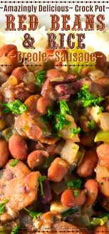 Slow Cooker Red Beans Rice Sausage Slow Cooker Kitchen Recipe Sausage Slow Cooker Slow Cooker Red Beans Red Beans And Rice Recipe Crockpot