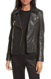 Ted Baker London Lizia Leather Biker Jacket Nordstrom Biker Jacket Leather Jacket London Outfit