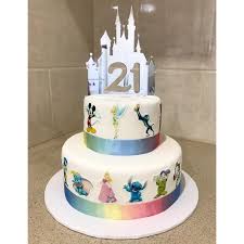 30th Birthday Cake For Her Ideas The Disney Dream As A Crazy Disney Fan I Absolutely Loved Making This Gorgeous 21st Cake Toda Disney Birthday Cakes Disney Castle Cake Castle Birthday Cakes